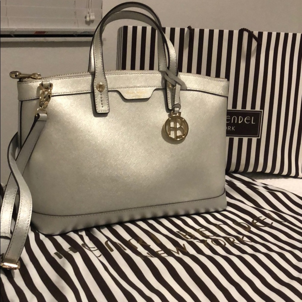 Henri Bendel Silver Tote